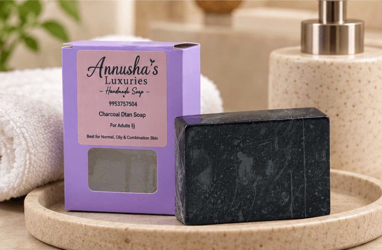 Handmade Charcoal Soap for Deep Cleansing and Everyday Bath Care view 3