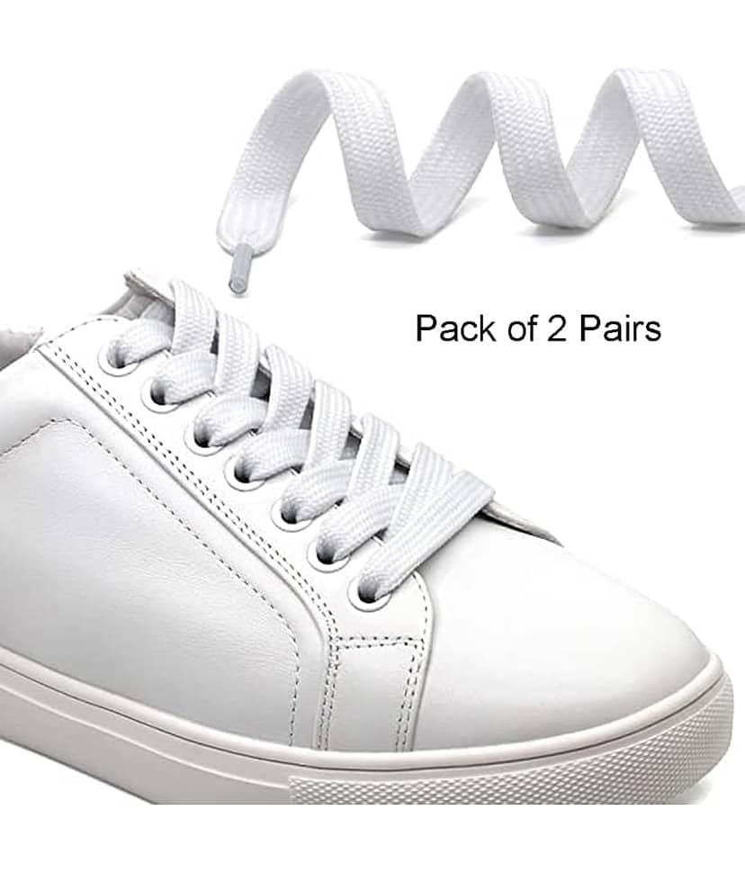 Sheppits White Nylon Durable 120cm Flat Lace