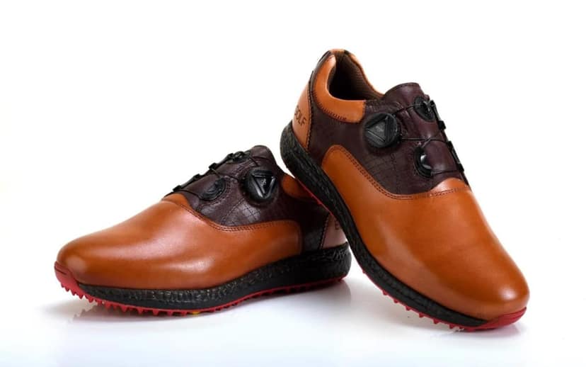 HITCARO Men Proffessional Leather Golf Shoes | Lace-Up | Phylon Sole |Waterproof | Comfortable | Breathable | Sports Shoes view 2