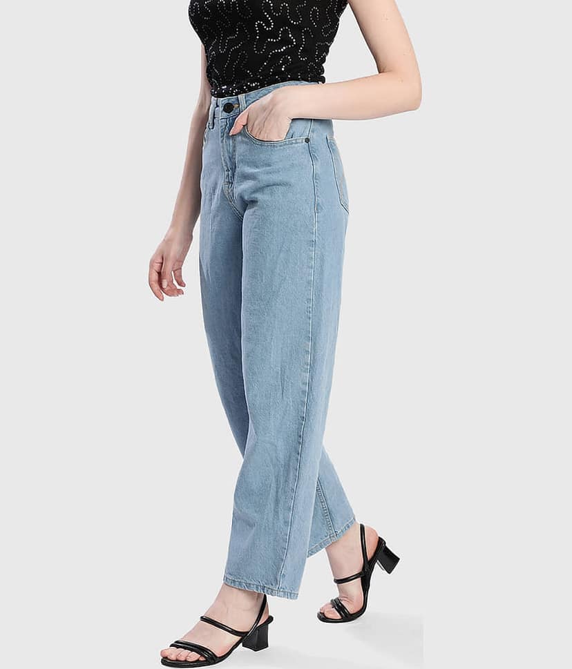 Bene Kleed - Blue Cotton Relaxed Fit Women's Jeans ( Pack of 1 ) view 3