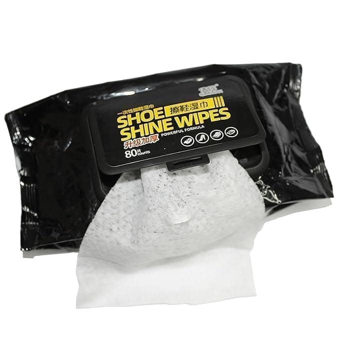Shoe Cleaning Wipes | Instant Shoe Cleaner & Shine Wipes | Pre-Moistened Cleaning Wipes for Shoes & Accessories