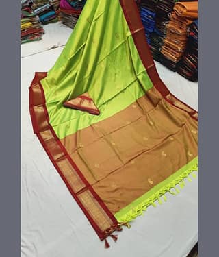 FAB SILK Cotton Silk Woven Saree With Unstitched Blouse Piece ( Pink )