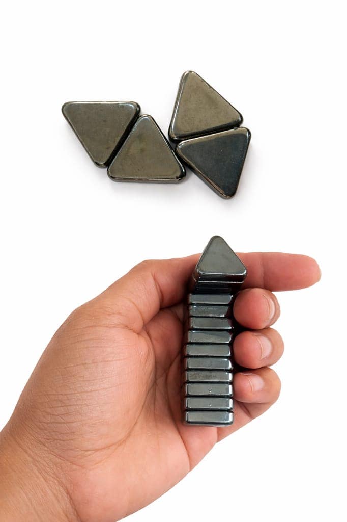 Mini Triangle Magnet Set, Triangle Shape Magnet, Small Triangle Fridge Magnet, Mini Metal Magnet, Triangle Office Magnet 10 piece