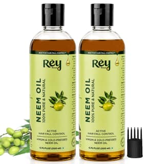 Rey Naturals Pure Neem Oil For Skin & hair | Hair Oil for Hair Growth, Dandruff Relief, Scalp Infection & Healthy Hair | Body Massage Oil For Men And Women - 200ML Rey Naturals Pure Neem Oil For Skin & hair | Hair Oil for Hair Growth, Dandruff Relief, Sc