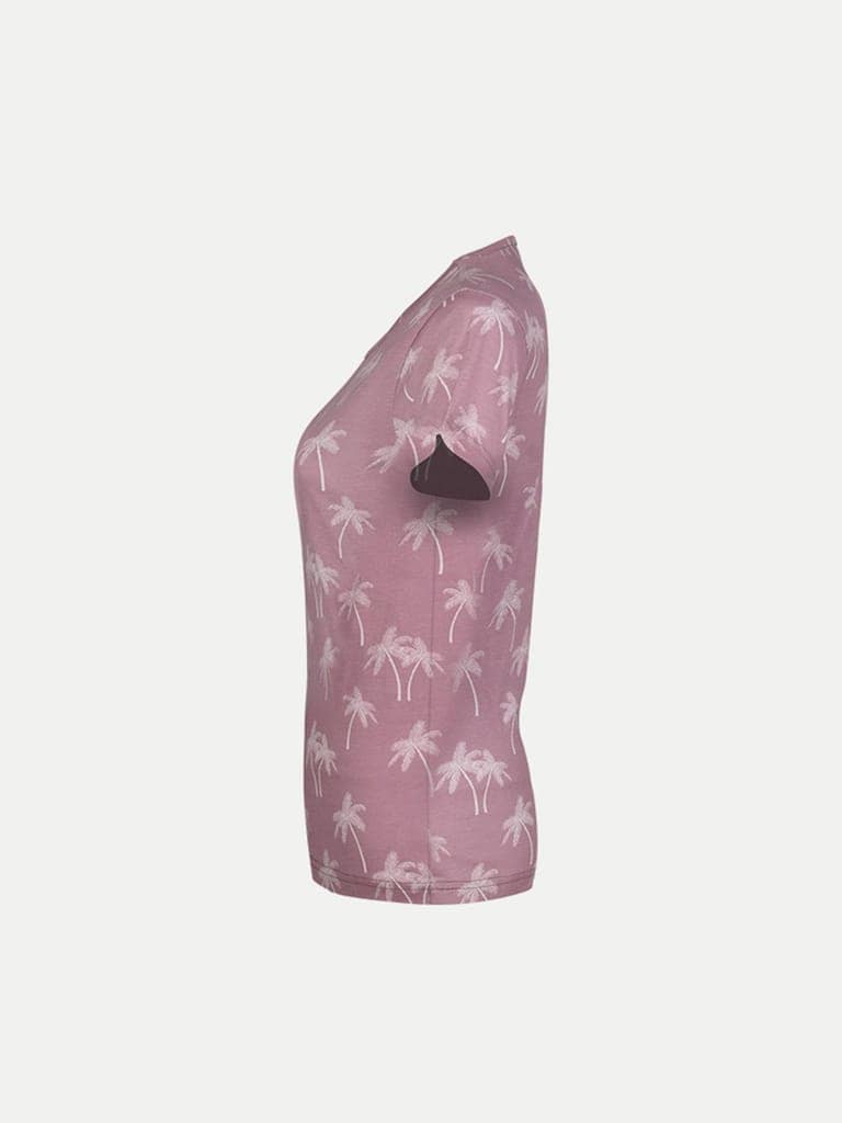 Women Lilac Printed T- Shirts view 3