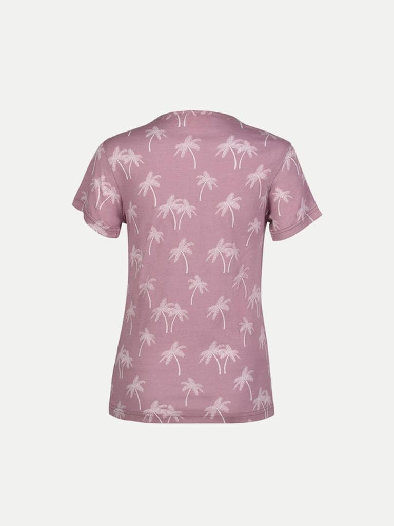 Women Lilac Printed T- Shirts view 4