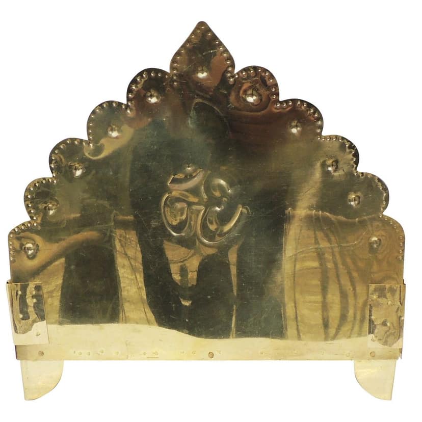 Religious Brass Singhasan Sheet for God Idol | Ideal for Home & Temple, Height : 13.4 Inch (ZMAS107 M) view 3