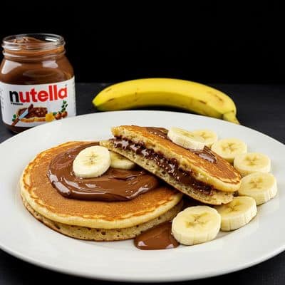 Nutella And Banana Pancakes(2 Pc)