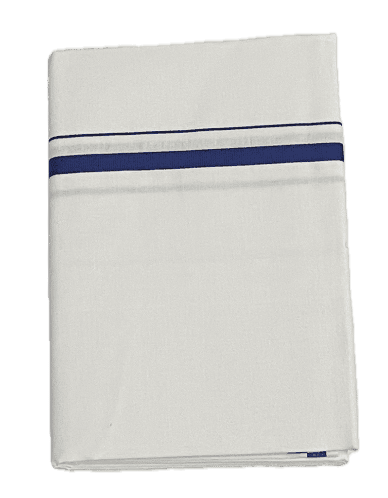 Pure White Cotton Classic border Dhothi - Mundu - Sarathi Vesti view 2
