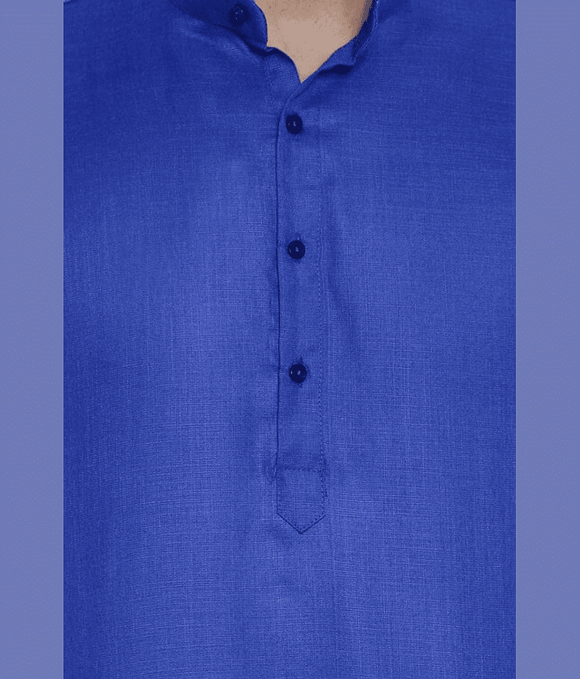 Balaji's Blue Cotton Blend Regular Fit Men's Kurta Pyjama Set ( Pack of 1 ) view 2