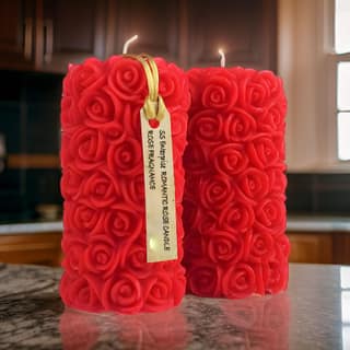 Rose Flower Shape Candle for Home Decor | Romantic Fragrance Candles | Smoke-Free Pillar Candle | Romantic Night