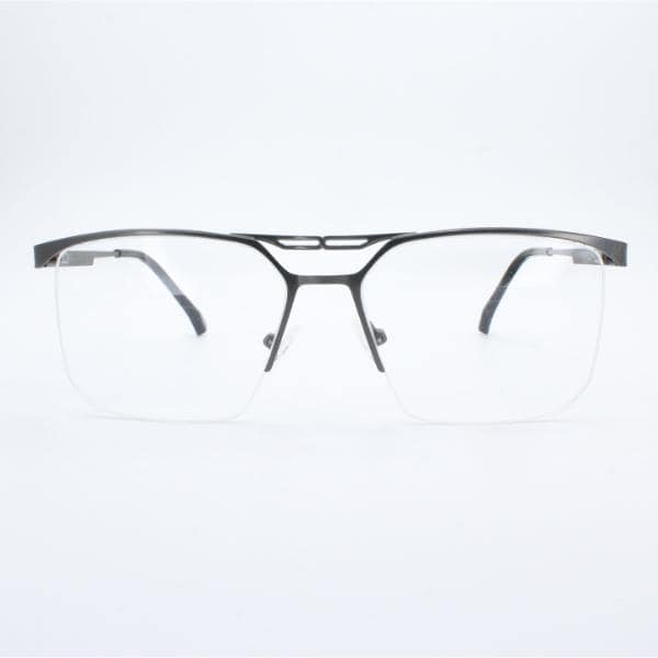 Lensoz Elite X Luxe Half Rim Rectangle Z - Medium - Gunmetal view 2