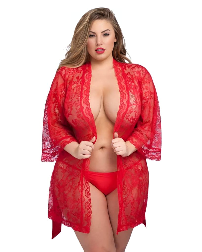 Women Plus Size Sleepwear Set Sexy Lingerie Transparent Lace Exotic Babydoll Underwear Sleepwear Comfortable Gown M-7XL