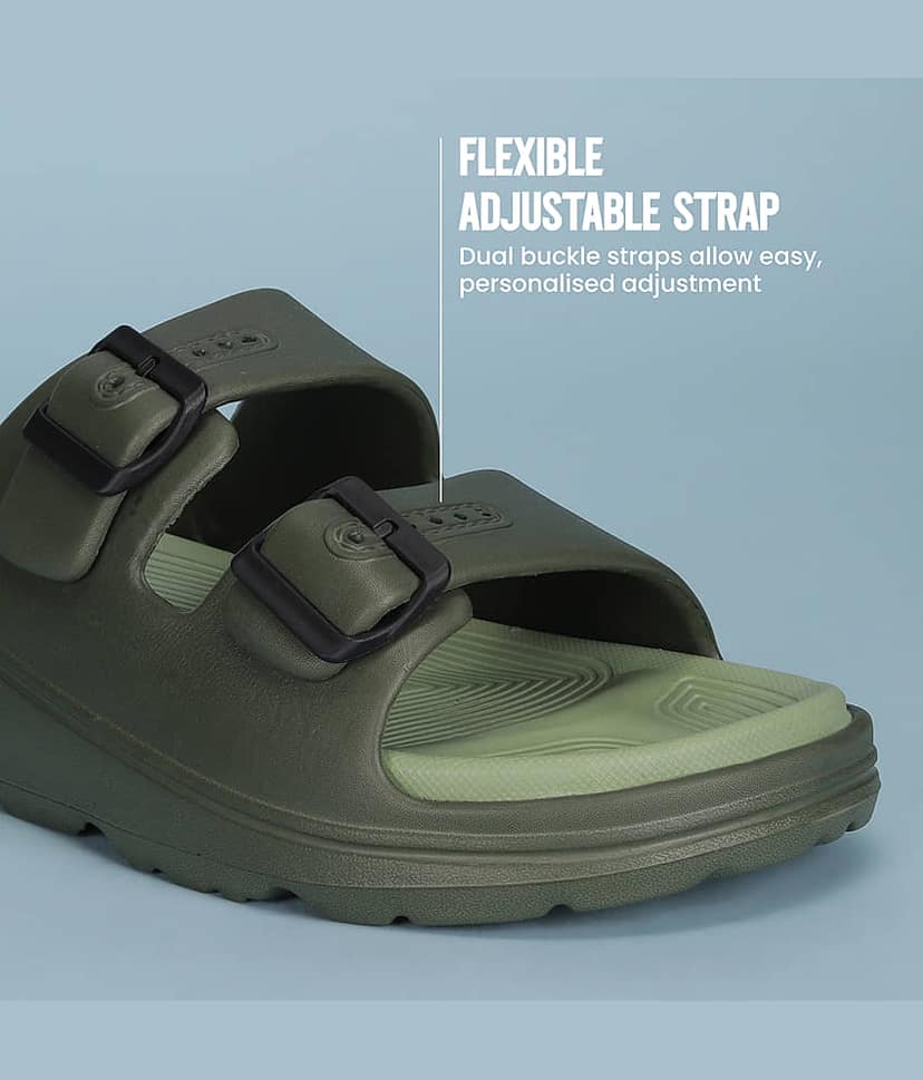 Avant BuckleStride Grey Men's Slide Flip Flop view 4