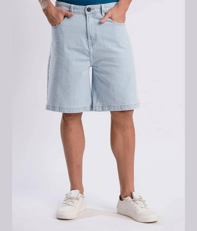 Bene Kleed Blue Cotton Men's Denim Shorts ( Pack of 1 )