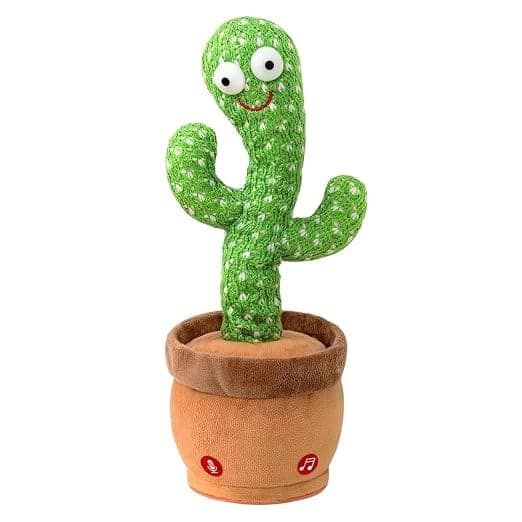 Dancing The Cactus Plush Toy with USB Charging and LED Lights