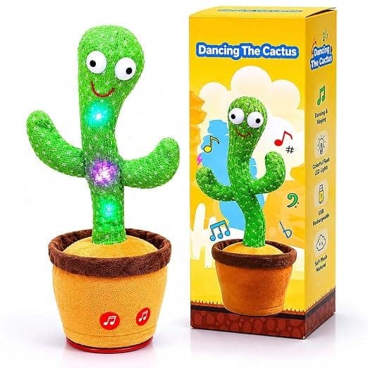 Dancing The Cactus Plush Toy with USB Charging and LED Lights view 3