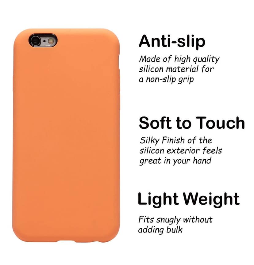 LIRAMARK Liquid Silicone Soft Back Cover Case for Apple iPhone 6 / 6S view 3