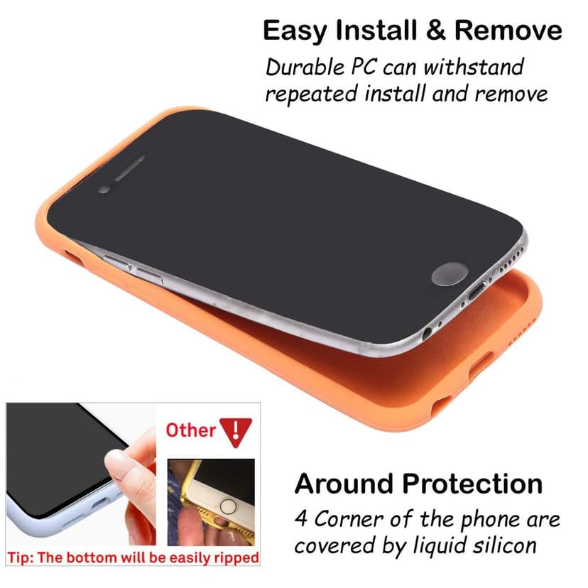 LIRAMARK Liquid Silicone Soft Back Cover Case for Apple iPhone 6 / 6S view 6