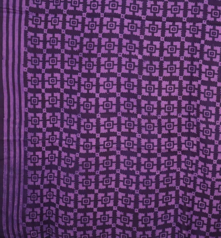 Handcrafted Dabu Print Cotton Dress Material – 3 Piece Set view 3