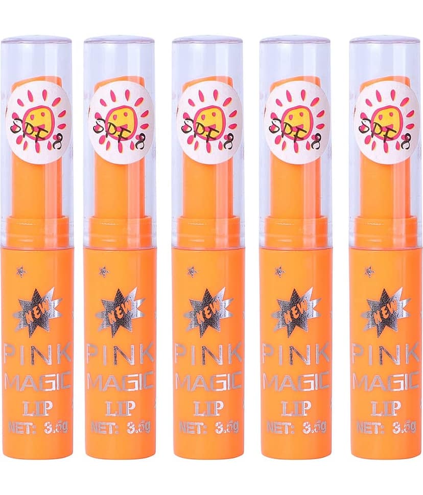 Play Run Pink glossy color changing Lip Gloss (Pack of 5)