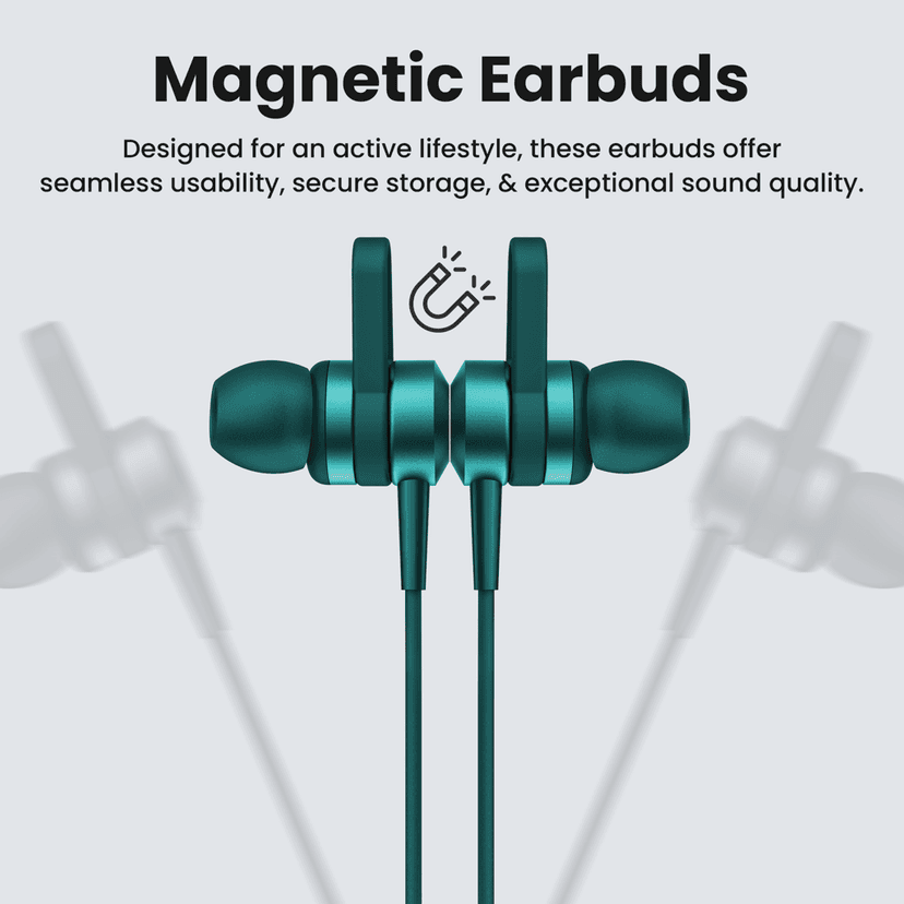 Cellecor BT-4 Wireless Waterproof Neckband with 25 Hrs playtime Headphone Bluetooth - Green view 7
