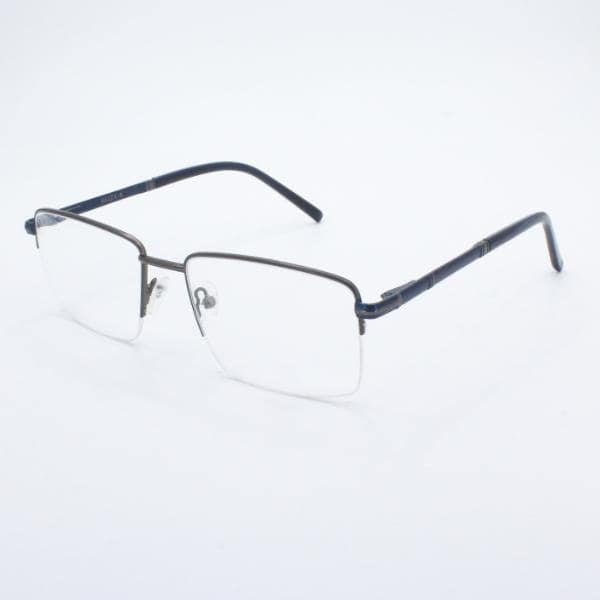 Lensoz Elite X Luxe Half Rim Rectangle - Medium - Gunmetal & Master Blue
