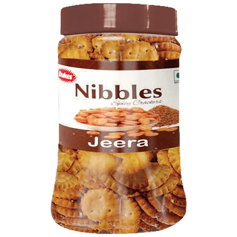 Dukes Nibbles Jeera Crackers - Crispy, 150 g Jar