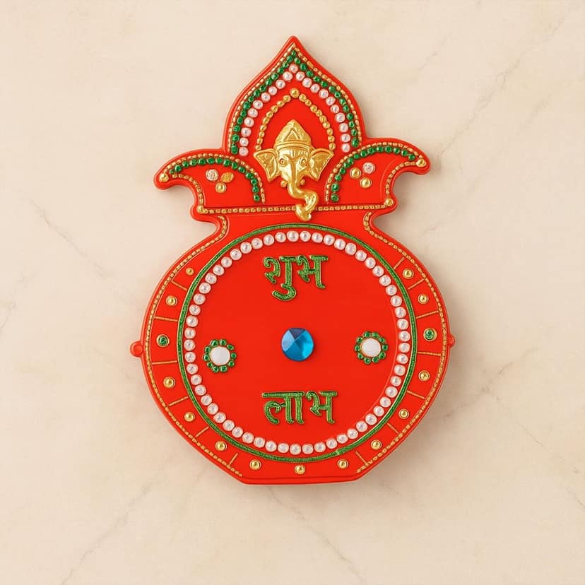 Decorative Kalash Wall Hanging – Traditional Shubh Labh Festival Decor view 2