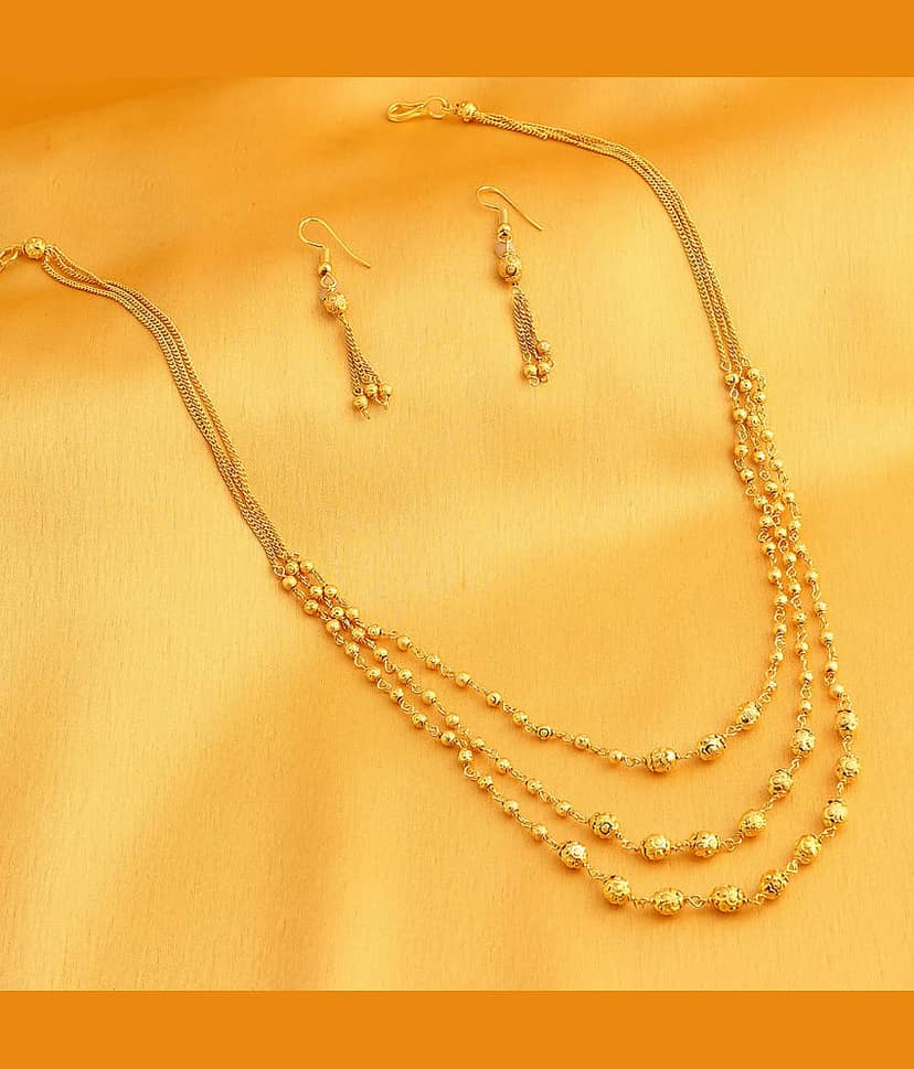 Sukkhi - Gold Alloy Necklace Set ( Pack of 1 ) view 2