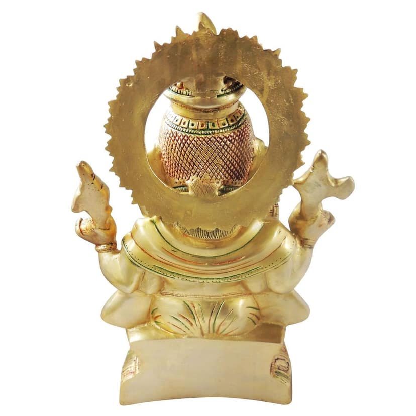 Brass Showpiece Ganesh Ji Statue (BSMAS1125 G) view 3
