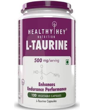 HEALTHYHEY NUTRITION L-Taurine Amino Acid 120 capsules 500 mg Capsule