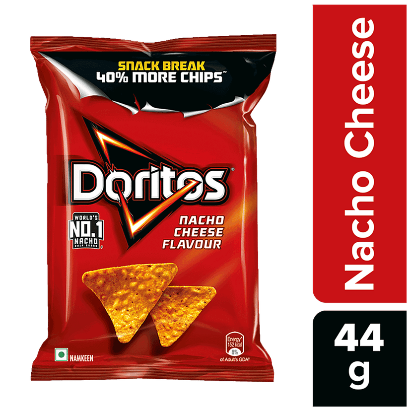 Doritos Nacho Chips - Nacho Cheese Flavour, 44 G Pouch