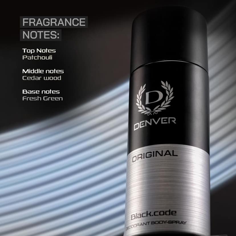 Denver Hamilton & Black Code Deodorant Spray for Men 50ml (Pack of 2) view 3