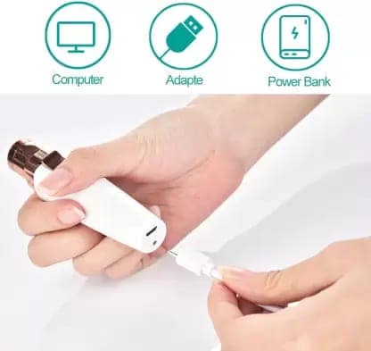Flying monk 2 in 1 Lipstick Shape Electronic Facial Hair Eyebrow Hair Remover Shaver Waxing For Women- Rechargeable With USB Cable Strips (1 g) view 3