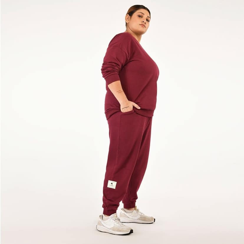 Get Cosy Joggers - Maroon view 6