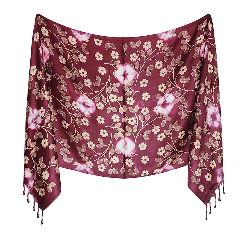 Floral Printed Satin Stoles Scarf for Women & Girls, Size: 175x75 cm approx. view 3