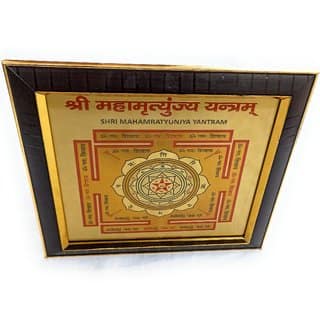 Gold Plated Framed Vashtudosh Nivaran Yantra Size 10 By 8 inches view 2