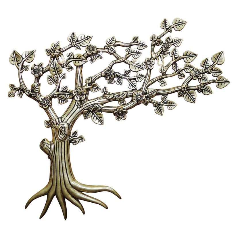Brass Wall Hanging Kalpavriksha Tree | Vastu Decor, Height : 18.5 Inch (BSMAS1647 F) view 2