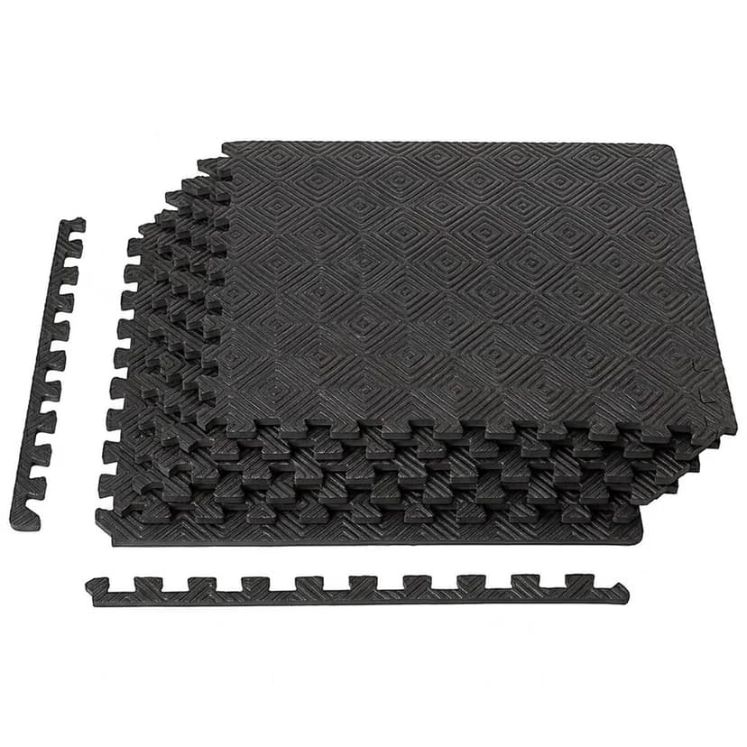 Slovic EVA Puzzle Mat Black - 10mm, 24 x 24 Inches