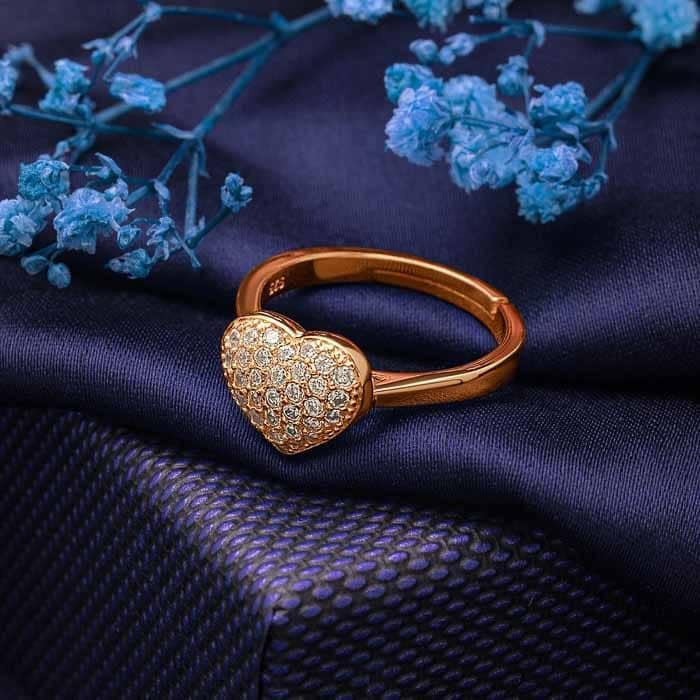 Rose Gold Heart Allure Ring view 3