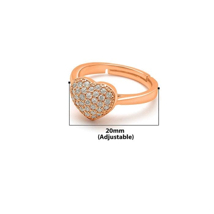 Rose Gold Heart Allure Ring view 4