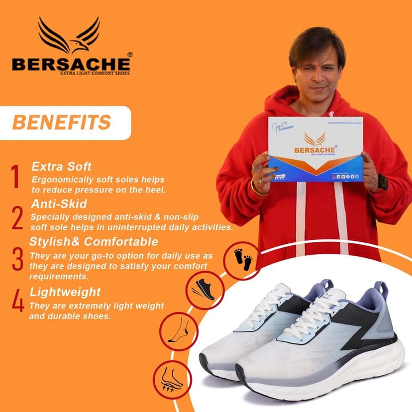 Bersache Premium Sports ,walking,Gym,cricket, Trending Running Shoes For Men's view 2