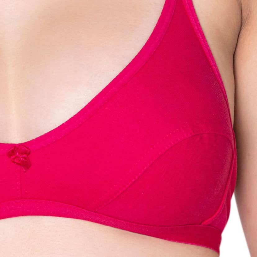 Bodycare polycotton wirefree convertible straps comfortable non padded bra-1531BB view 6