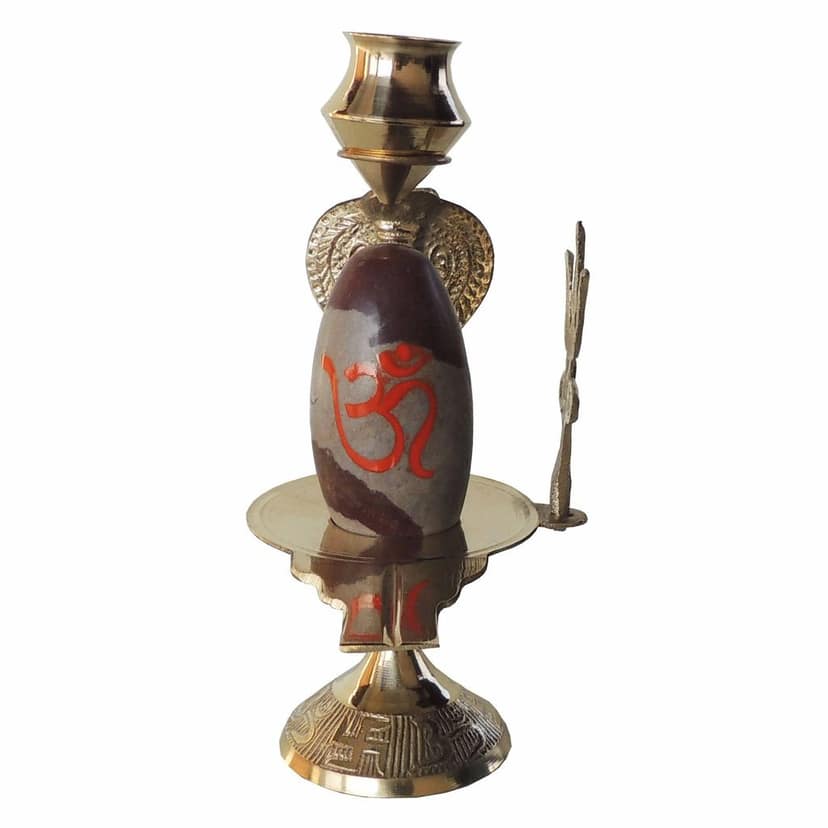 Brass Navdev Shivling ? Size 6 Premium Navgrah Lingam, 6, Height : 6.7 Inch (ZMAS464 F) view 3