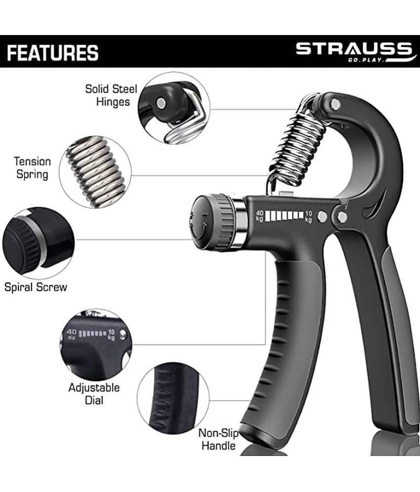 ODDISH Adjustable Resistance 22-88Lbs (10-40kg) Hand Grip Strengthener for Men & Women Gym Workout & Home Use view 2