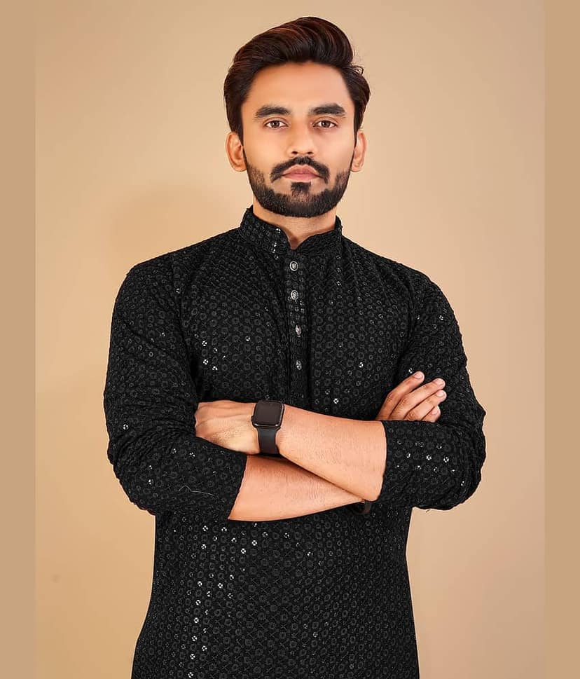 Balaji's - Black Cotton Regular Fit Men's Kurta Pyjama Set ( Pack of 1 ) view 2