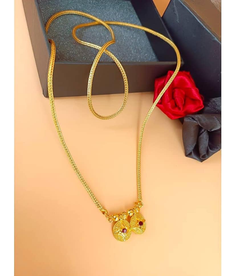 shankhraj mall Golden Mangalsutra ( Pack of 1 )