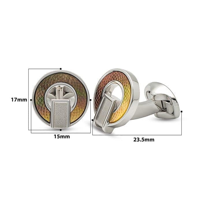 Silver Aurora Pearl (MOP) Limited Edition Cufflinks view 3