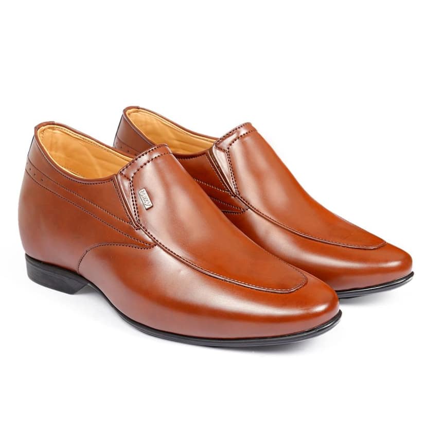 BXXY Men's 9 cm (3.5 Inch) Hidden Height Increasing Faux Leather Material Slip-on Formal Dress Shoes view 5